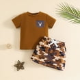 thumbnail image 2 of Baby Boy Clothing Sets Cotton Crew Neck Short Sleeve T Shirt and Camouflage Shorts Toddler Boy Summer Outfits 6 12 18 24 Months 2T 3T, 2 of 6