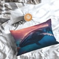 thumbnail image 5 of Yiaed Sunshine Ocean Whale Print Brushed Microfiber Envelope Pillowcases, Standard,Envelope Closure Pillow Cases(No pillow core)-20"x30", 5 of 6