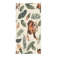 thumbnail image 3 of Ryvnso Sloth Play Guitar Palm Leaf Oversized Beach Towel Microfiber Bath Blankets Swimming Fitness 37" x 74", 3 of 5
