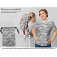 thumbnail image 5 of oneOone Viscose Jersey Gray Fabric Abstract Stripe Sewing Material Print Fabric By The Yard 60 Inch Wide, 5 of 5