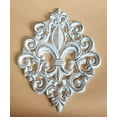 thumbnail image 2 of Lulu Decor, Cast Iron Fleur De Lis Decoration Plaque (White Plaque), 2 of 3
