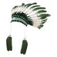 thumbnail image 4 of Suministros para tocados de plumas, recuerdos de fiesta, regalos, sombrero de jefe multifuncional para espectáculos Verde, 4 of 9