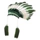 thumbnail image 4 of Accesorios de fotografía con tocados de plumas: americanos para fiestas, carnavales y representaciones teatrales. Verde, 4 of 8