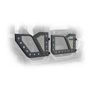 DV8 Offroad Jeep 18+ Wrangler JL / 20+ Gladiator JT Rear Rock Doors w/ Perforated Aluminum Mesh