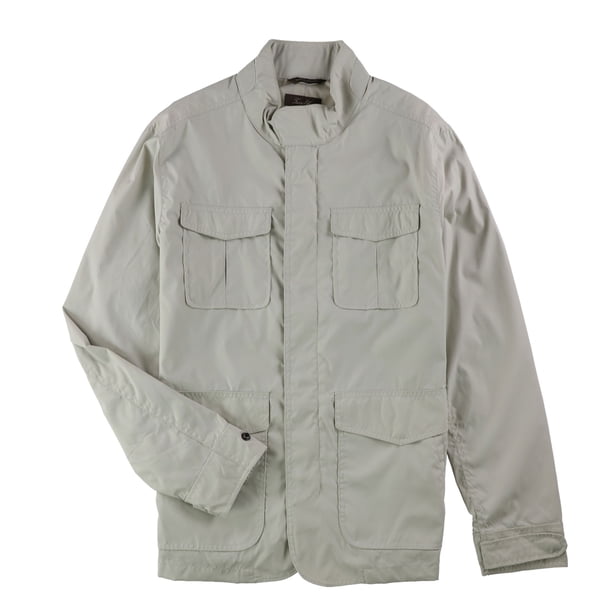 Chaqueta cortavientos con múltiples bolsillos para hombre color blanco hueso XXX-Large Tasso Elba