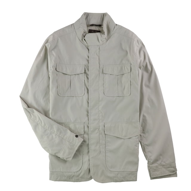 Chaqueta cortavientos Tasso Elba para hombre extragrande color blanco roto