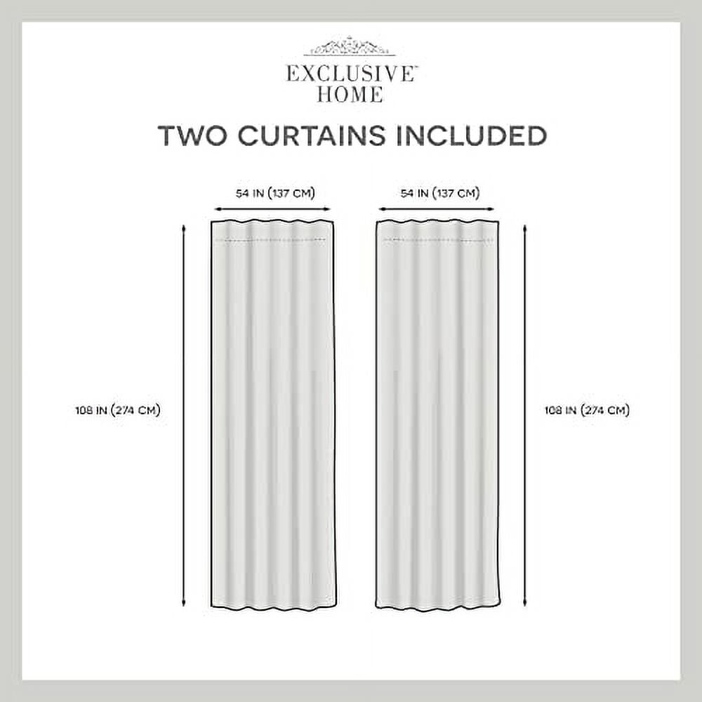 Exclusive Home Bella Sheer Hidden Tab Top Curtain Panel Pair, 54"x108", Melrose Blue