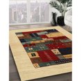 thumbnail image 3 of Ahgly Company Machine Washable Indoor Rectangle Contemporary Red Brown Area Rugs, 2' x 3', 3 of 7