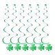 thumbnail image 1 of 12pcs Four-leaf Clover Hanging Decor Creative Swirl Hanging Decorations Dangling Swirls Ornament for St. Patrick's Day, 1 of 3