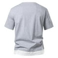 thumbnail image 5 of Bcfgryg Men's Short Sleeved T Shirt Double Layer Fashion Two Piece Short Sleeved T Shirt Style Round Neck T Shirt Pocket T-shirts Men, 5 of 5