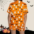 thumbnail image 7 of Hvot&aat Halloween Pajamas Women Sets Silk Satin Ghost Graphic Cute Sleepwear Short Sleeve Shirts and Shorts Sets, 7 of 7