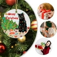 thumbnail image 2 of Black Cat Ornaments for Christmas Tree, Christmas Animal Ornament, Xmas Decor Tree Hanging, Christmas Tree Ornaments Topper Decorations, Gifts for Cat Lovers, 2 of 5