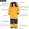 thumbnail image 6 of Snow Suit for Kids Winter Outdoor One Piece Snowsuit Waterproof Warm Hooded Toddler Snow Suit Girls Boys Overalls Snowboarding Ski Suits 2026 Windproof Jumpsuit with Pockets, 6 of 10