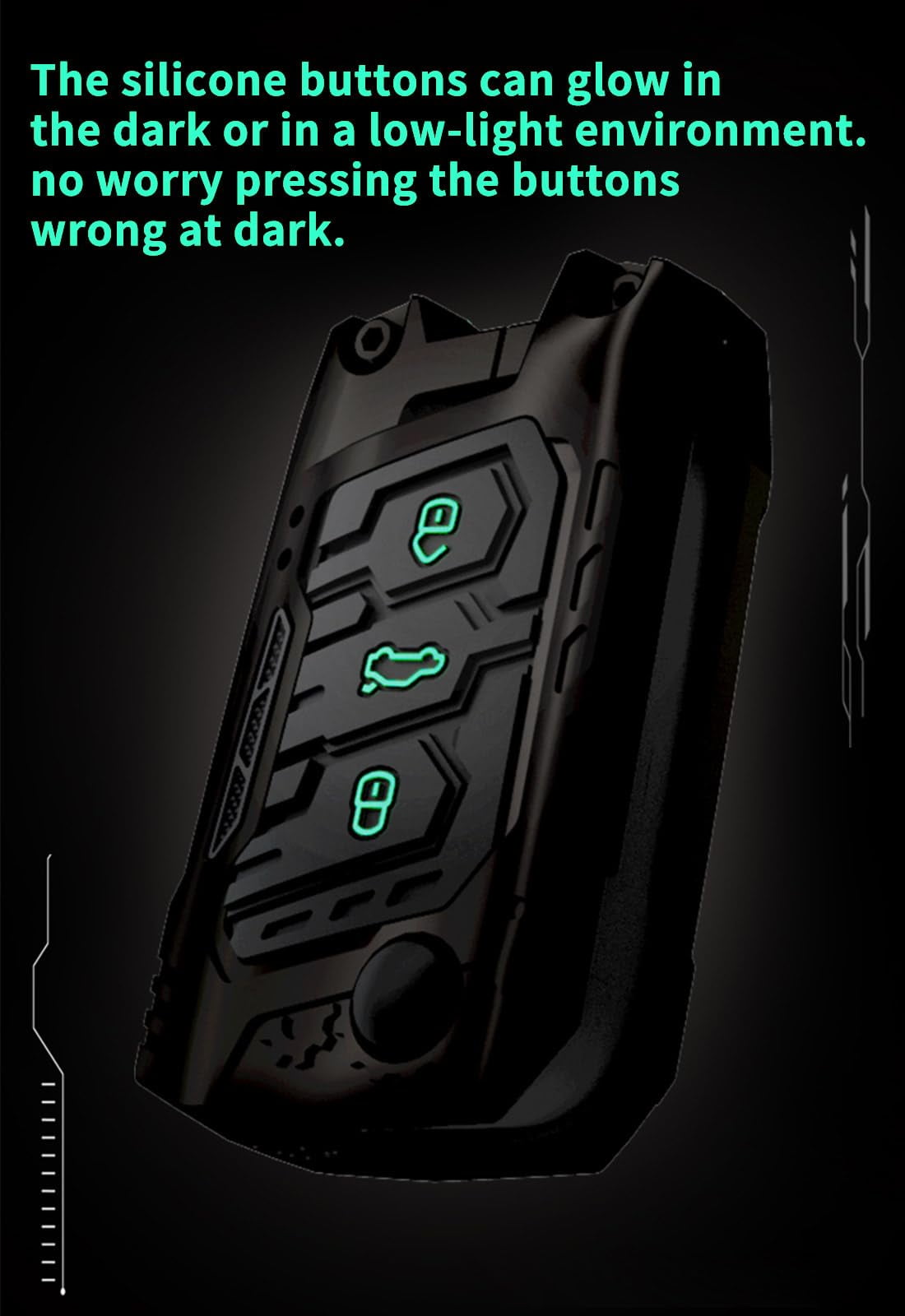 Heavy Metal Key Fob Cover Case Protector for Volkswagen, Keychain, Accessories for VW ID3 ID4 MK8 Golf GTI Skoda Octavia Remote Holder Skin Protector Jacket Keyless Entry Sleeve Accessories