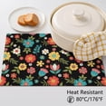 thumbnail image 5 of Placemat, Pioneer Flower Floral Print Pattern Place Mats Table Mat Set Of 2, PVC Washable Placemats for Party Kitchen Dining Decoration, 18x12 Inch, Fade Resistant, 5 of 6