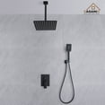 thumbnail image 5 of Boyel Living Shower System 12 inches Ceiling Mount 2-Functions Shower Faucet Set with Handheld Shower,Matte Black, 5 of 10