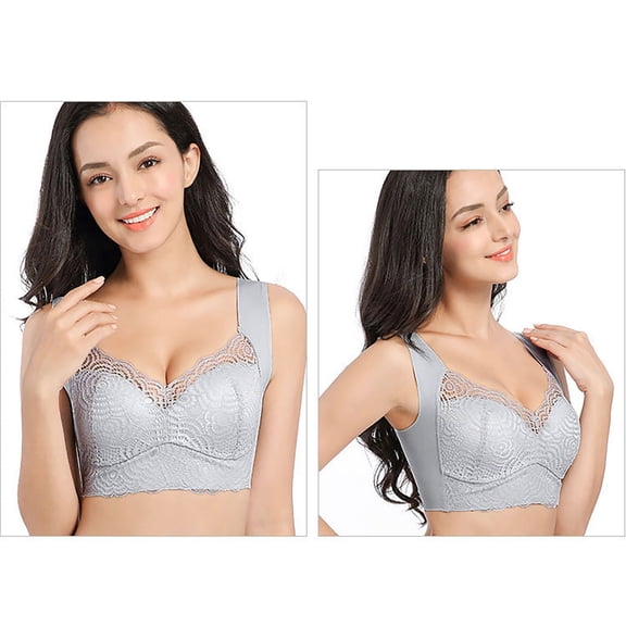 JINMGG Bras Clearance Summer Fall Women's Plus Size Bra Woman Sports Bra No Steel Ring Bras Fitness Vest Seamless Hollowing Out Lace Underwear