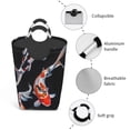 thumbnail image 4 of KLL Tricolor Koi Fish Trio Laundry Hamper,Large Canvas Fabric Lightweight Storage Basket Toy Organizer Dirty Clothes Collapsible Waterproof, 4 of 6