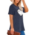 thumbnail image 3 of Anbech Heart Plus Size T-Shirts for Women Graphic Volleyball Heart Print Short Sleeves Tees Plus T-Shirt with Round Neck, 3 of 5