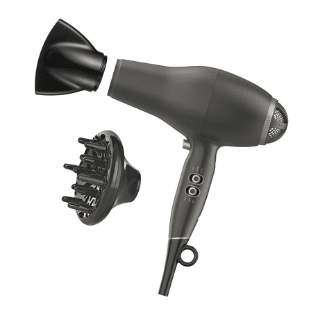 INFINITI PRO CONAIR FloMotion Pro Hair Dryer, Black, Diffuser and Concentrator Attachments