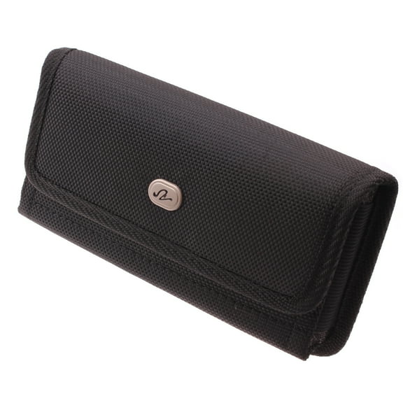 Case Belt Clip For Verve Connect - Rugged Holster Canvas Cover Pouch Carry Protective Black for Consumer Cellular Verve Connect