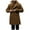 Khaki, variant on WREESH Fashion Winter Coat Men'S Casual Solid Color Buttons Pockets Long Sleeve Hoodless Casual Outwear Trench Coat Black