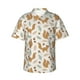thumbnail image 1 of Balery Squirrel And Leaves Camisas hawaianas de manga corta para hombre, camisas playeras de corte holgado, camisas de vacaciones con botones,Small, 1 of 7