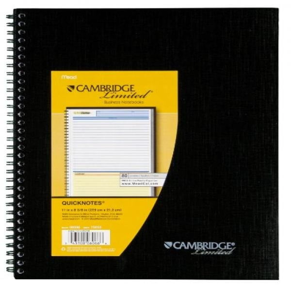 Mead Cambridge Limited QuickNotes Business Notebook (6066) Walmart