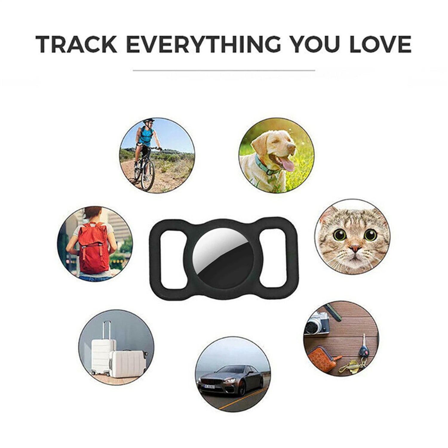 Pefilos Air Tag Dog Collar Holder, Protective Silicone Pet Collar Case for Apple Air tag 2021, Compatible with Cat Dog Collars Charms & Pets Accessories, Black Pefilos Air Tag Dog Collar Holder, Protective Silicone Pet Collar Case for Apple Air tag 2021, Compatible with Cat Dog Collars Charms & Pets Accessories, Black