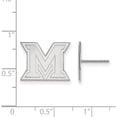 thumbnail image 2 of Sterling Silver Rh-Plated Logoart Miami University Small Post Earrings (12 X 16) Made In United States ss008mu, 2 of 5