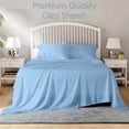 thumbnail image 2 of 30 Inch Extra Deep Pockets -California King Giza 800-Thread-Count Cotton 6-PC Sheet Set - Light Blue, 2 of 7