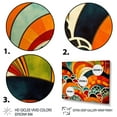 thumbnail image 3 of Designart Geometric framed wall art, Harmonious Shapes in Orange Abstraction I , Abstract Geometric Large framed wall art decor, Orange Modern Gold framed wall art, 40x30 inches Gold Frame, 3 of 5
