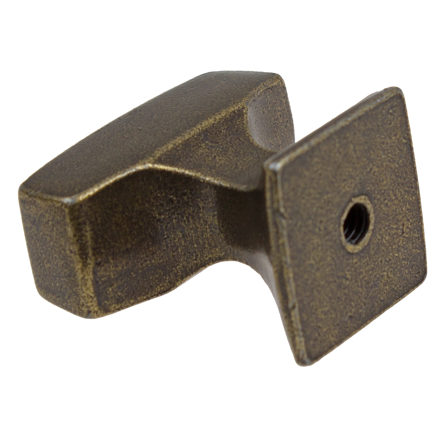 GlideRite 1-1/8 in. Transition Style Rectangle Cabinet Knob, Brass
