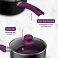 thumbnail image 3 of Chef's Star Pots And Pans Set Kitchen Cookware Sets Nonstick Aluminum Cooking Essentials 11 Pieces Purple, 3 of 7