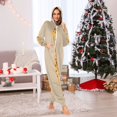 thumbnail image 6 of IAUYY Unisex Adult Onesie Pajamas Ultra-Soft Crystal-Soft Fabric, Halloween Adult Onesie Pajamas Adults,With a Zipper Plus Size Onesie Pajamas, Light Brown As The Background, 6 of 7