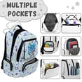 thumbnail image 3 of KUIFORTI Axolotl Blue Bookbag and Lunch Box Kid School Bag Set 4Pcs Fashion Boys Backpack Pencil Pouch Water Bottle Sleeve Suitable for Elementary Middle School, 3 of 6