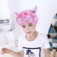 thumbnail image 5 of Gorro de ducha de dibujos animados para niños, bonito jersey de satén de doble capa para el hogar, gorro de ducha impermeable para niños y niñas, 5 of 5