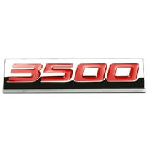 DNA Motoring EM-AS-3500-RD Metal Grill Trunk Emblem Decal Logo Trim Badge Polished Red Lettering 3500