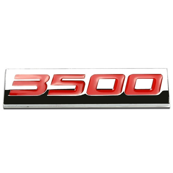 DNA Motoring EM-AS-3500-RD Metal Grill Trunk Emblem Decal Logo Trim Badge Polished Red Lettering 3500