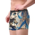 thumbnail image 2 of Yiaed Exotic Blue Cat Print Men's Soft Cotton Boxer Shorts Breathable Boxers Underwear Moisture-Wicking Underwear Stretch Boxer Briefs for Man-X-Large, 2 of 5