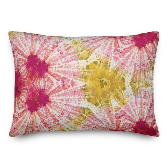 Creative Products Painted Pink and Yellow Pattern 14x20 Indoor / Outdoor Pillow