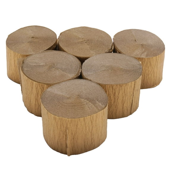 New Arrivals 6 Rolls Gold Crepe Paper Streamers for Wedding Festival Party Decor