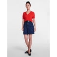 thumbnail image 3 of Scenario Women's V-Neck Lightweight Sweater with Short Sleeves, Sizes XS-XXXL, 3 of 6