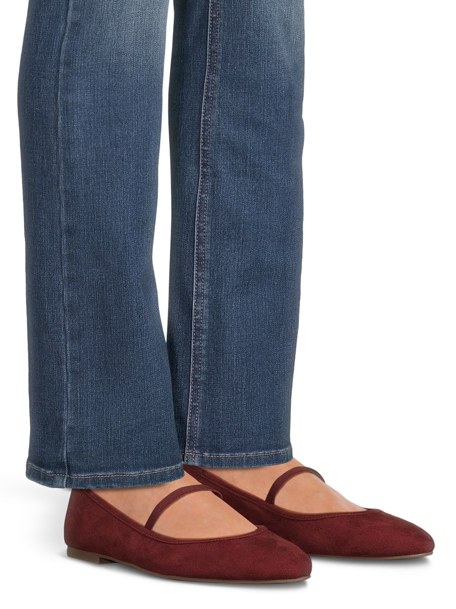 Time and Tru Women's Microfiber Ballet Flats