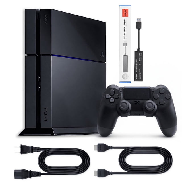 Sony PlayStation 4 (PS4) 500GB Gaming Console Bundle with VR Camera - Black (Refurbished))