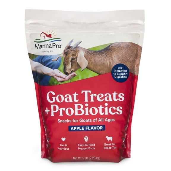 Manna Pro Goat Treats with Probiotics, Apple Flavor, 5 lbs