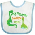 thumbnail image 3 of Inktastic My PawPaw Loves Me Boys Baby Bib, 3 of 4