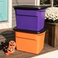 thumbnail image 6 of Sterilite 18 Gallon Orange Plastic Storage Container Bin Tote with Lid (8 Pack), 6 of 6