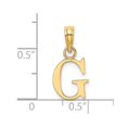 thumbnail image 3 of Diamond2Deal 14K Yellow Gold Block Letter G Initial Pendant for Women, 3 of 6