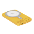 thumbnail image 2 of XYZtech X Slim A Wireless Power Bank - 5000 mAh - Ultra Thin - 0.39" Rubber Oil Finish Plastic Casing Design, Compatible with iPhone and Samsung, Yellow, 2 of 5